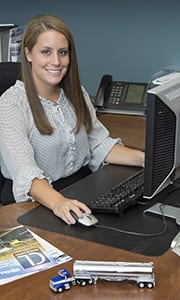 Jessica at computer