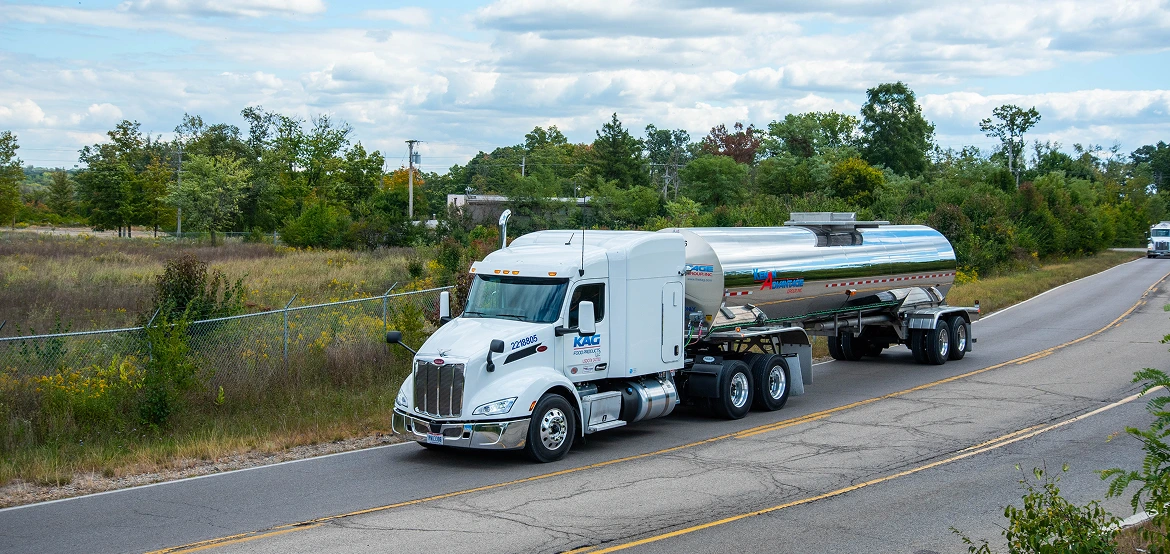 KAG semi driving on the road
